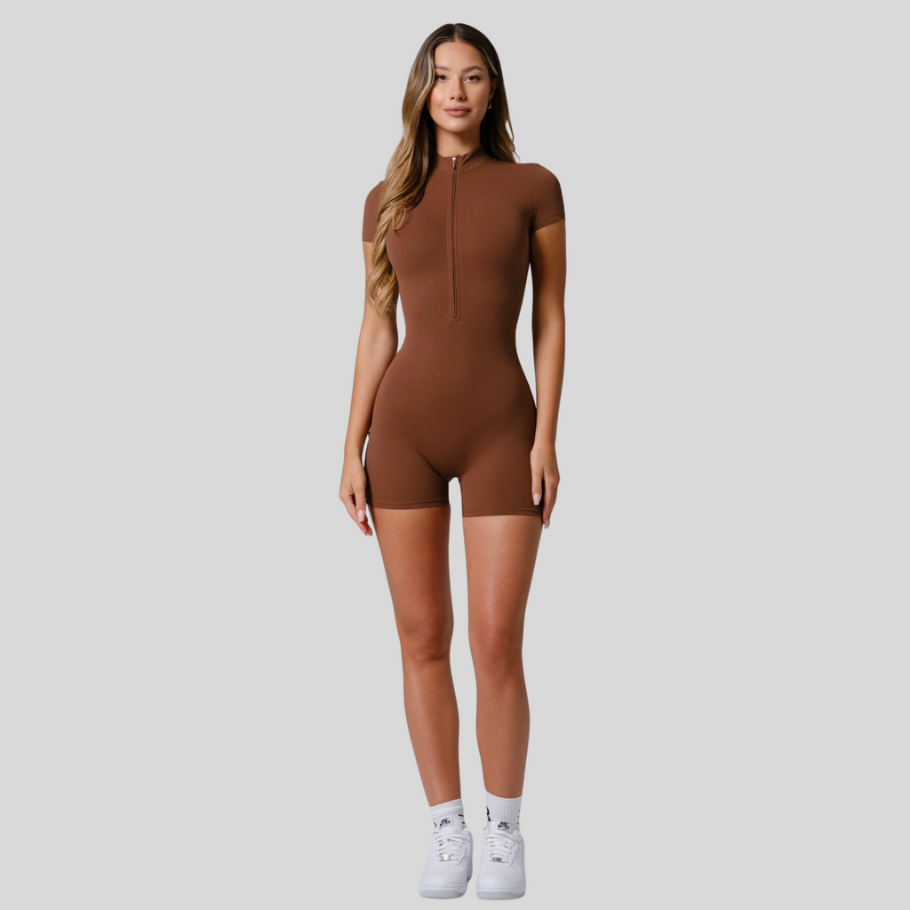 SculptZip Bodysuit | Brown