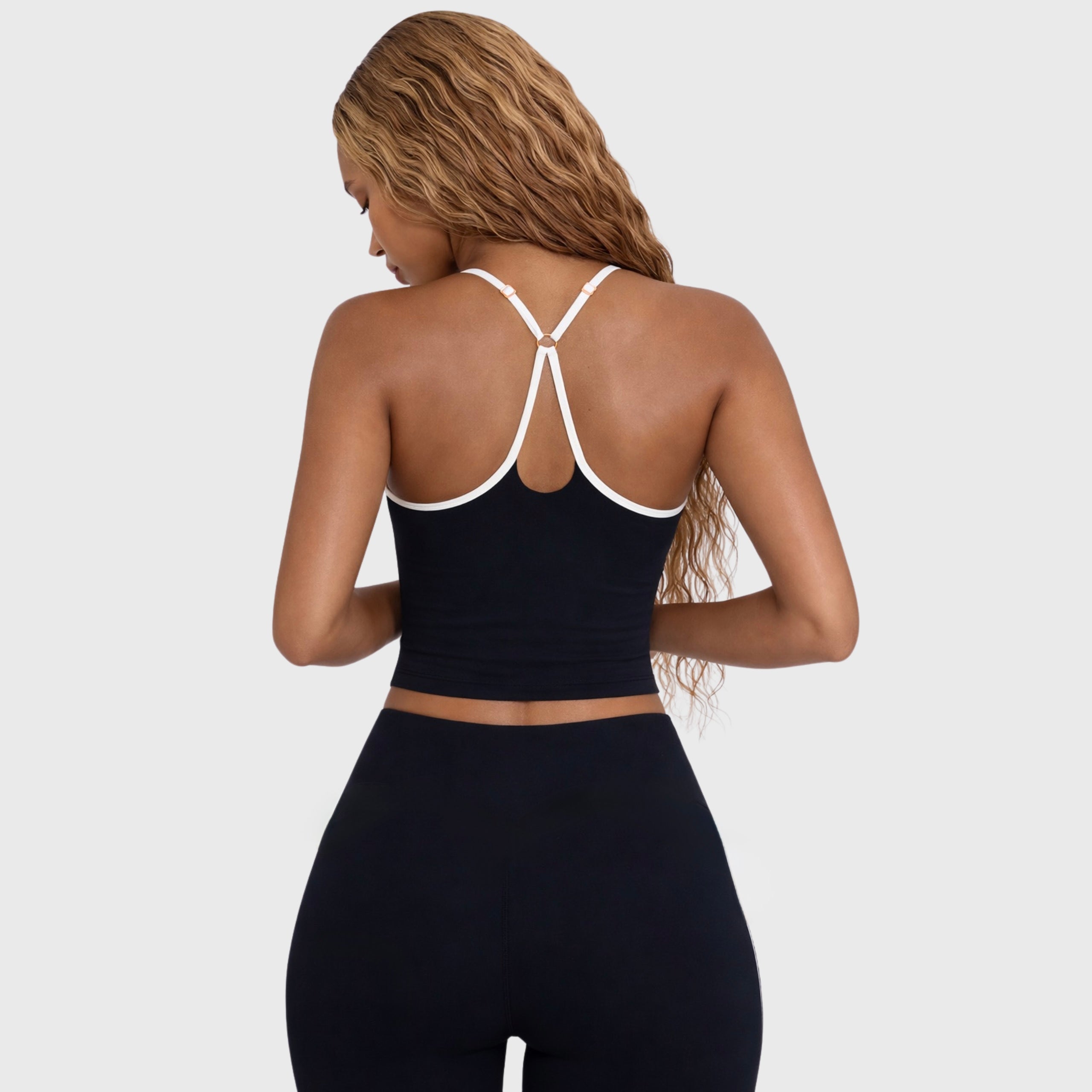 Off Duty Top | Black with Stripes