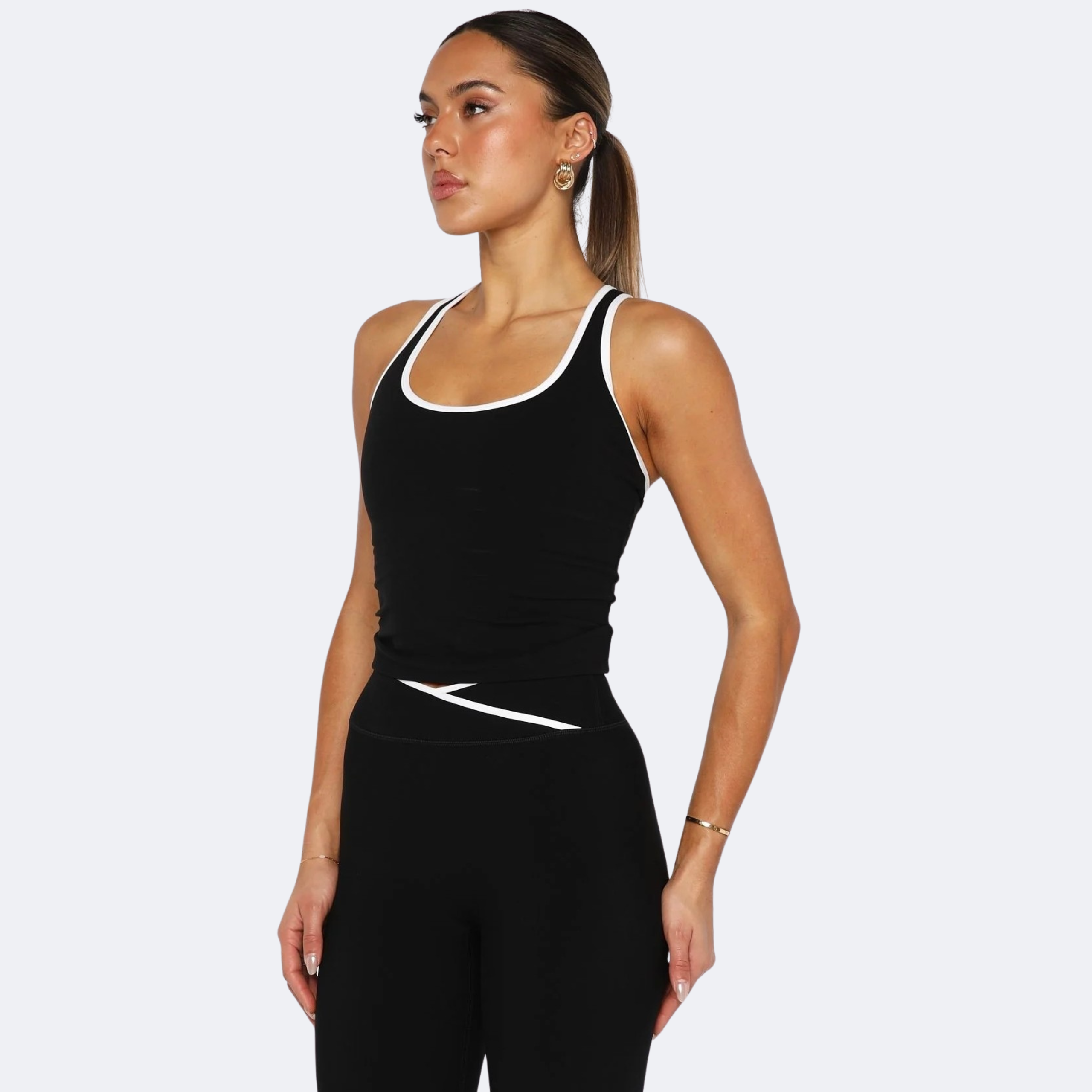 Super Sculpt Seamless Top with Stripes