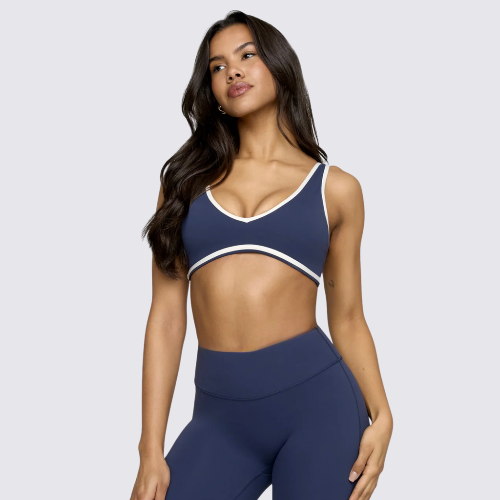 Flex Support Bra | Navy with Stripes