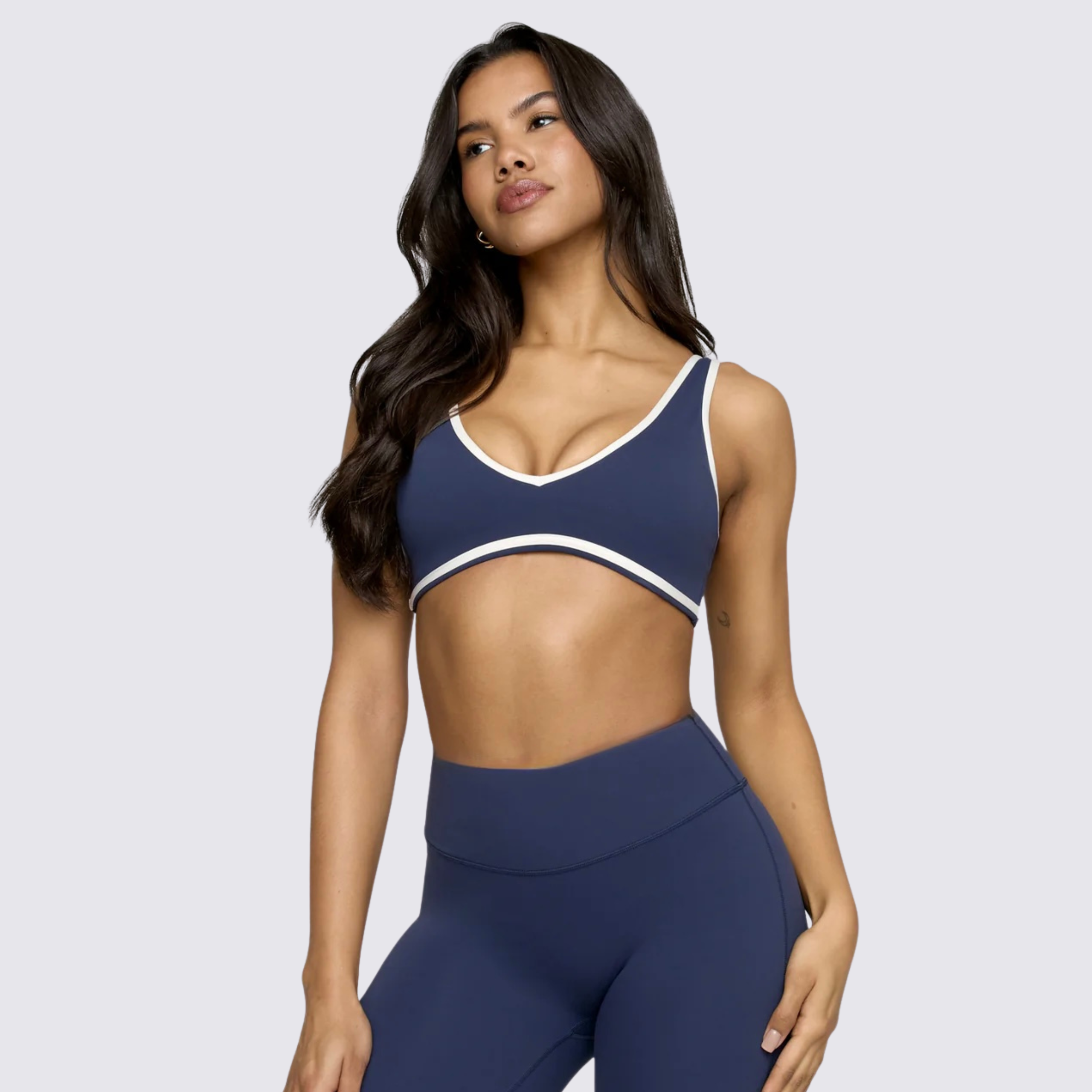 Flex Support Bra | Navy with Stripes